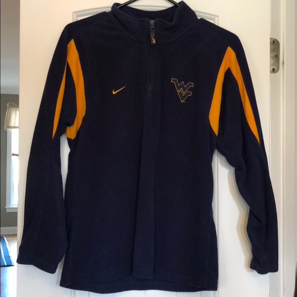 Navy and Gold fleece WVU pullover